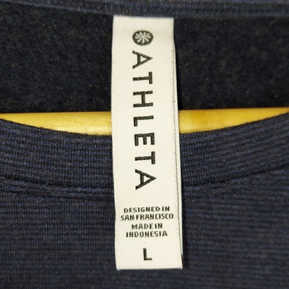 Athleta Studio To Street Blue Sweatshirt Sz L - Picture 4 of 7